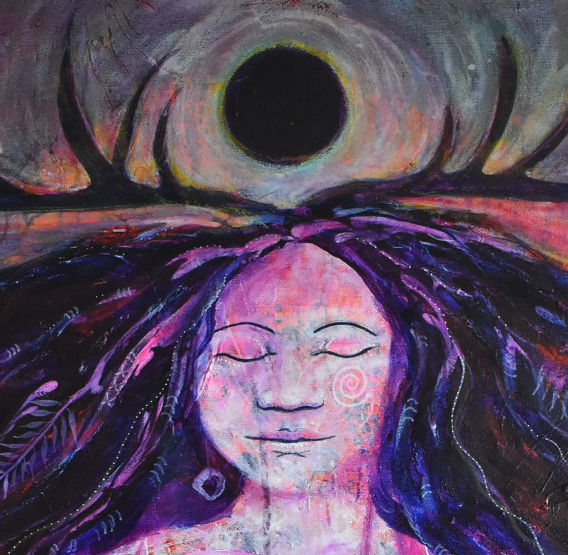 Sheela-Na-Gig of the Flowers & Dark Moon image 1